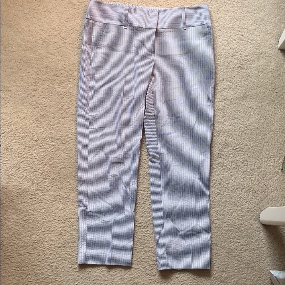 Ann Taylor Factory Seersucker Crop Pants